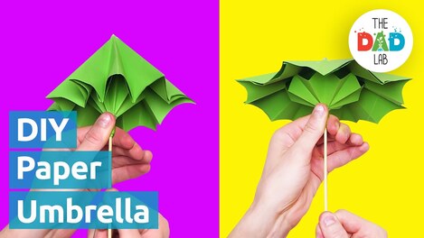 DIY Craft: Paper Umbrella that Opens and Closes