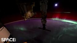 Moon Sets Into ‘Streams Of Red And Green Aurora’ From Amazing Time-Lapse From Space Instructional Video