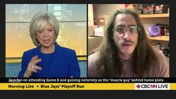 Meet the Jays fan who's going viral as 'muscle guy' News Clip