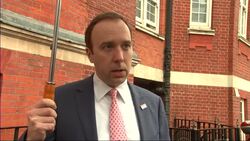 Interview with Health Secretary Matt Hancock during his visits to Royal Marsden NHS Foundation Trust News Clip