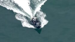 UK: UK Border Force Rescue Boat sailing in the English Channel. News Clip