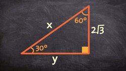 Find the missing sides of a triangle given a 30 60 90 triangle Instructional Video