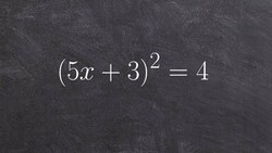Finding the solutions to a binomial squared - Online Tutor Instructional Video