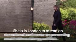 Akshata Murty welcomes Olena Zelenska to Downing Street News Clip