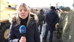 Russian propaganda train shows off spoils of Syrian war News Clip