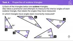 Formalising understanding of triangles from KS2 Instructional Video