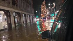 Knightsbridge flooded after London experiences heavy showers News Clip