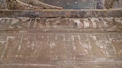 Dendera temple or Temple of Hathor. Egypt. Dendera, Denderah, is a small town in Egypt. Dendera Temple complex, one of the best-preserved temple sites from ancient Upper Egypt. Stock Footage