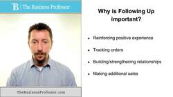 Marketing - Why Sales Follow Up is Important Instructional Video