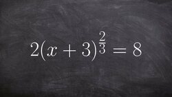 Solving a radical equation using rational powers with two solutions Instructional Video
