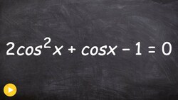 How to solve a trig equation by factoring a trinomial Instructional Video