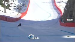 American Wright airlifted off Cortina d’Ampezzo downhill course after hard crash News Clip