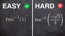 Easy Vs Hard Evaluate Inverse Tangent Instructional Video