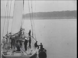 EDIT Kaiser Wilhelm II attends opening of the then Kaiser Wilhelm Kanal, during Kiel Week, 1895 Stock Footage