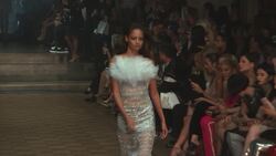 Julien Macdonald unveils sparkle and shimmer in Julien x Gabriela collection at London Fashion Week News Clip