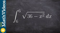 Evaluate the integral using the area of a semi circle Instructional Video