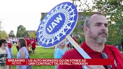 US Auto Workers Go on Strike as Contract Talks Fall Through News Clip