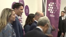 CLEAN : German chancellor tours artificial intelligence institute in Montreal News Clip