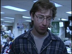 Interview with a Clinton Supporter During the 1992 Presidental Election in Little Rock, Arkansas Stock Footage