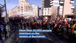 Tens of thousands of Romanians protest against annulled presidential race News Clip