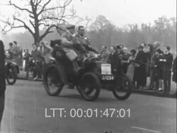 Veteran Cars in Hyde Park, 1948-49 Stock Footage