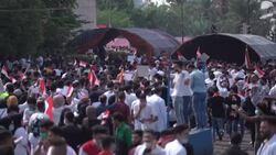 CLEAN : Students join Iraq protests defying government and parents News Clip