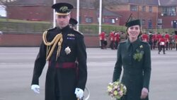 William and Kate visit Mons Barracks in Aldershot during St Patrick's Day celebration News Clip