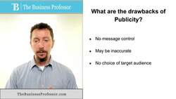 Marketing - Drawbacks of Publicity Instructional Video