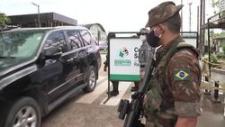 CLEAN : Images of tight controls on the border between Brazil and Colombia News Clip