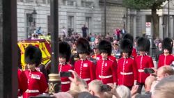 CLEAN : Royals escort queen down Whitehall on final journey from Buckingham Palace News Clip