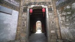 Buildings and lifestyles in Yiqian Old town, Guangchang County Stock Footage