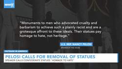Pelosi Calls For Removal Of 11 Confederate Statues At U.S. Capitol News Clip