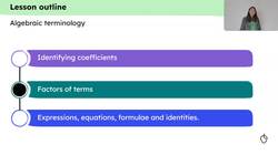 Algebraic terminology Instructional Video