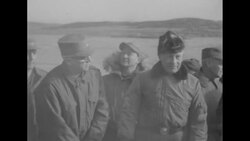 Gen. John E. Hull and Gen. Maxwell D. Taylor see Korean War POWs off during Operation Comeback News Clip