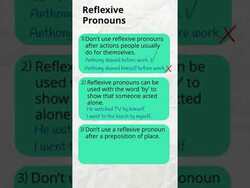 Reflexive Pronoun Tips #shorts #englishgrammar #esl Instructional Video