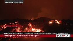 Lava flows near water mains, power lines worry officials in Iceland News Clip