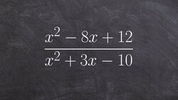 Simplify a rational expression by factoring a trinomial Instructional Video