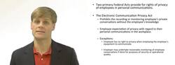 Employee Privacy Rights in the Workplace Instructional Video