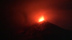CLEAN : Volcano erupts in Guatemala, forcing road closure News Clip