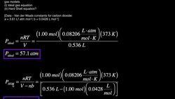 Real Gas Behavior | The Hard Shell Model [Example #1] Instructional Video