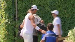 Rafael Nadal preparing to train at Wimbledon News Clip