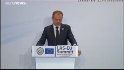 Donald Tusk urges 'common commitment' to upholding human rights at summit in Egypt News Clip