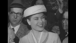 Grace Kelly boards SS Constitution for trip to wed Prince Rainier and Monaco celebrates upcoming nuptials News Clip