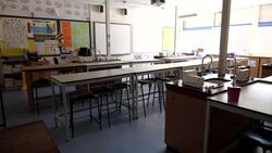 Empty school classrooms due to covid-19 News Clip