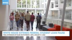 White House Extends Federal Student Loan Pause News Clip
