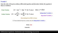 Differential Equations: Definitions and Terminology (Level 2 of 4) Instructional Video