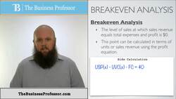 Cost Volume Profit Analysis - Break Even Analysis Instructional Video