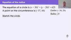 Finding the equation of the tangent to a circle Instructional Video