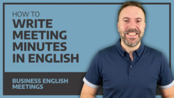 How To Write Meeting Minutes In English Instructional Video