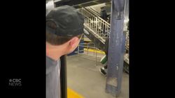 #TheMoment a man outran the New York City subway News Clip